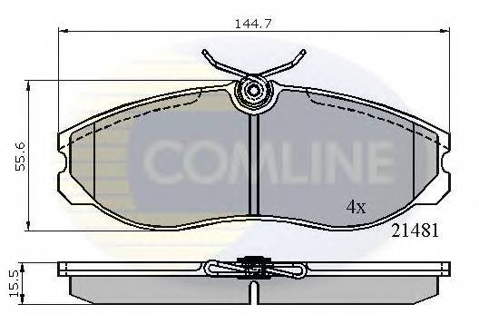 COMLINE CBP0447 Комплект гальмівних колодок,