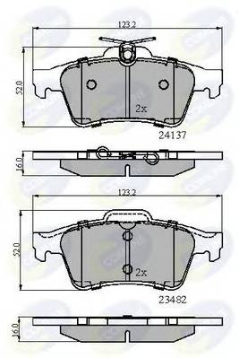 COMLINE CBP01599 Комплект гальмівних колодок,