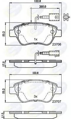 COMLINE CBP11037 Комплект тормозных колодок,