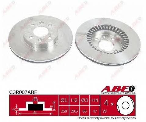 ABE C3R007ABE Тормозной диск