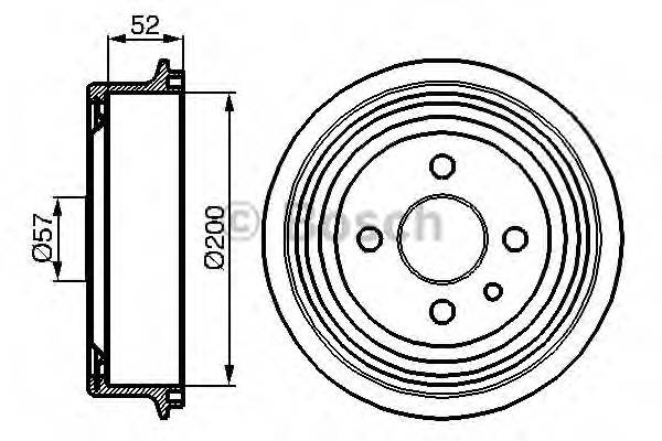 BOSCH 0 986 477 018 Тормозной барабан