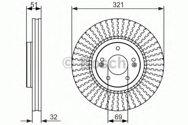 BOSCH 0 986 479 692 Тормозной диск