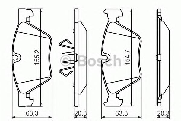 BOSCH 0 986 494 117 Комплект тормозных колодок,