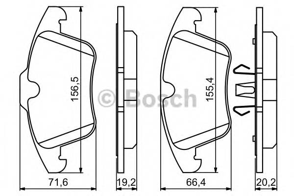 BOSCH 0 986 494 246 Комплект гальмівних колодок,