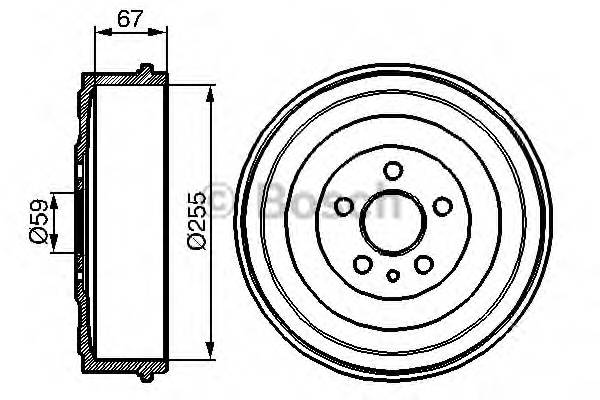 BOSCH 0 986 477 144 Гальмівний барабан