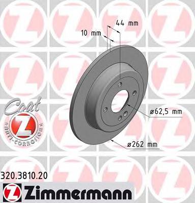 ZIMMERMANN 320.3810.20 Гальмівний диск