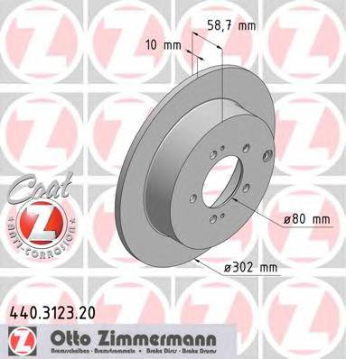 ZIMMERMANN 440.3123.20 Гальмівний диск