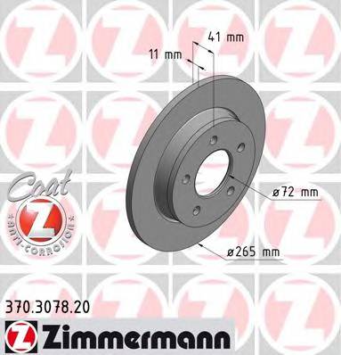 ZIMMERMANN 370.3078.20 Тормозной диск