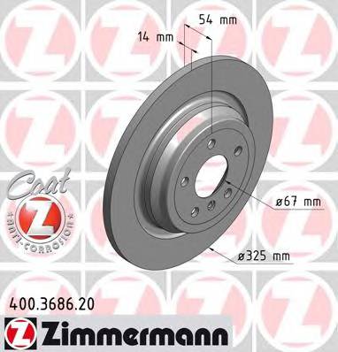 ZIMMERMANN 400.3686.20 Гальмівний диск