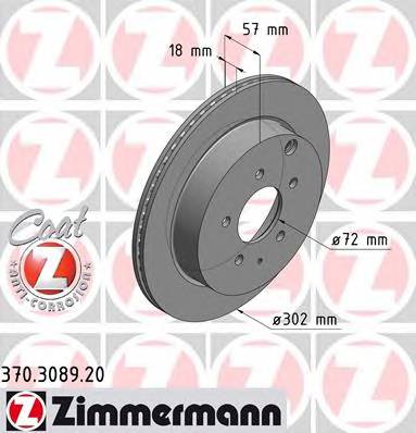 ZIMMERMANN 370.3089.20 Гальмівний диск