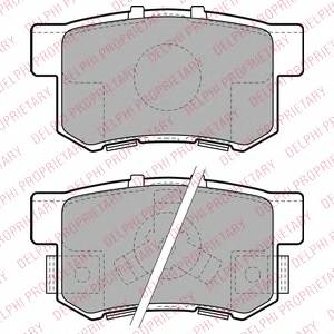 DELPHI LP1972 Комплект гальмівних колодок,
