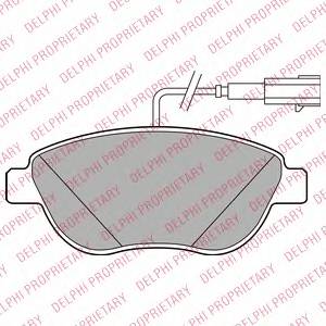 DELPHI LP2240 Комплект гальмівних колодок,