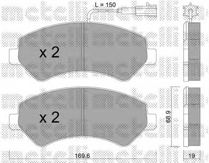 METELLI 22-0709-1 Комплект тормозных колодок,