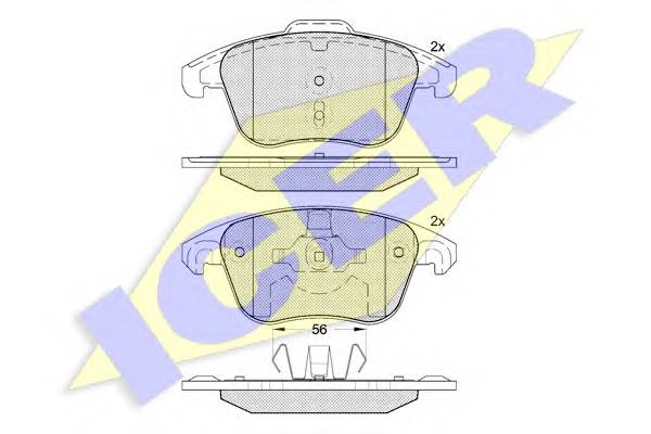 ICER 181866 Комплект тормозных колодок,