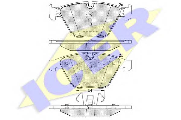 ICER 181940 Комплект тормозных колодок,