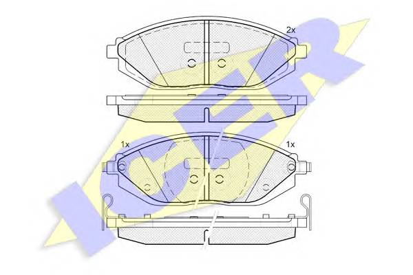 ICER 182023 Комплект тормозных колодок,