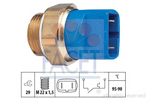 FACET 7.5032 Термовыключатель, вентилятор радиатора