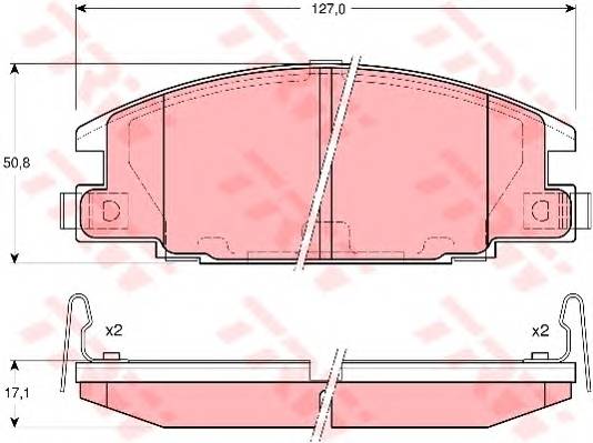 TRW GDB3161 Комплект гальмівних колодок,