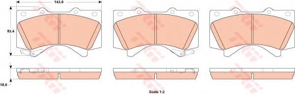 TRW GDB3524 Комплект тормозных колодок,