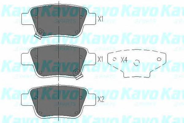 KAVO PARTS KBP-9019 Комплект гальмівних колодок,