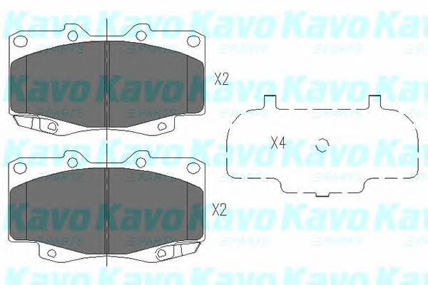 KAVO PARTS KBP-9096 Комплект гальмівних колодок,