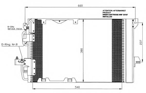 NRF 35416 Конденсатор, кондиционер