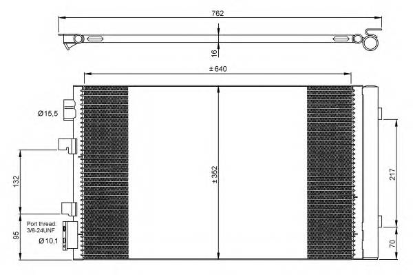 NRF 35938 Конденсатор, кондиционер