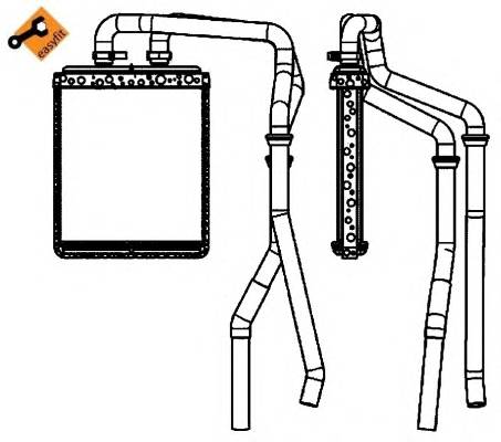 NRF 54218 Теплообмінник, опалення салону