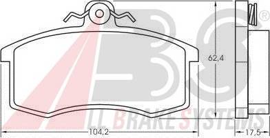 A.B.S. 36576 Комплект тормозных колодок,