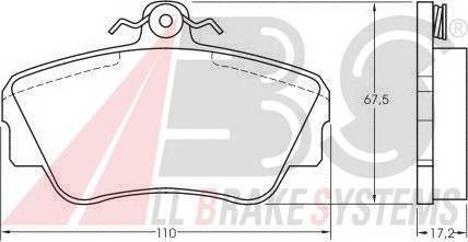A.B.S. 36703 Комплект тормозных колодок,