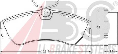 A.B.S. 36752 Комплект тормозных колодок,