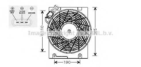 AVA QUALITY COOLING OL7508 Вентилятор, охлаждение двигателя