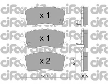 CIFAM 822-793-1 Комплект гальмівних колодок,