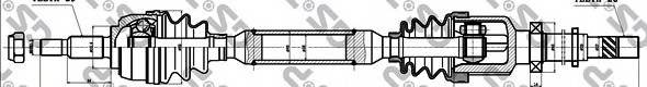 GSP 250442 Приводний вал