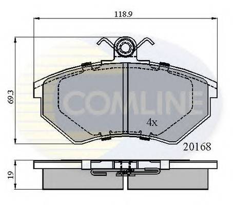 COMLINE CBP0511 Комплект тормозных колодок,