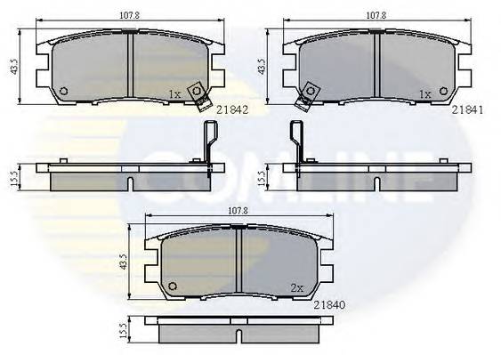 COMLINE CBP3233 Комплект тормозных колодок,