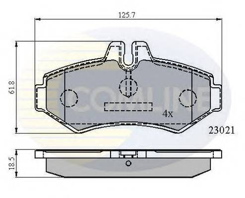 COMLINE CBP0914 Комплект гальмівних колодок,