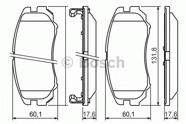 BOSCH 0 986 424 815 Комплект тормозных колодок,