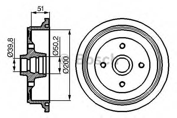 BOSCH 0 986 477 016 Гальмівний барабан