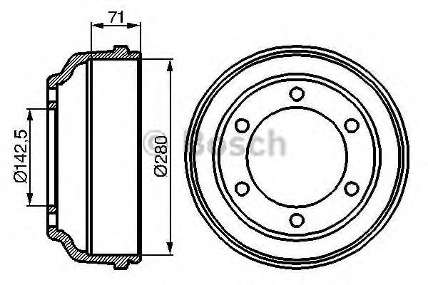 BOSCH 0 986 477 047 Гальмівний барабан