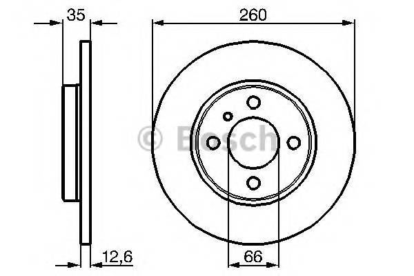 BOSCH 0 986 478 029 Тормозной диск