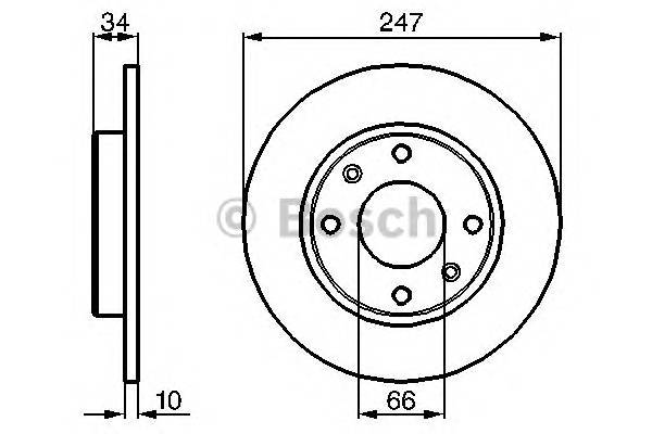 BOSCH 0 986 478 046 Тормозной диск