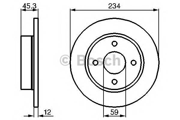 BOSCH 0 986 478 288 Тормозной диск