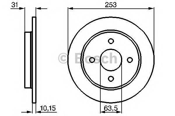 BOSCH 0 986 478 344 Тормозной диск