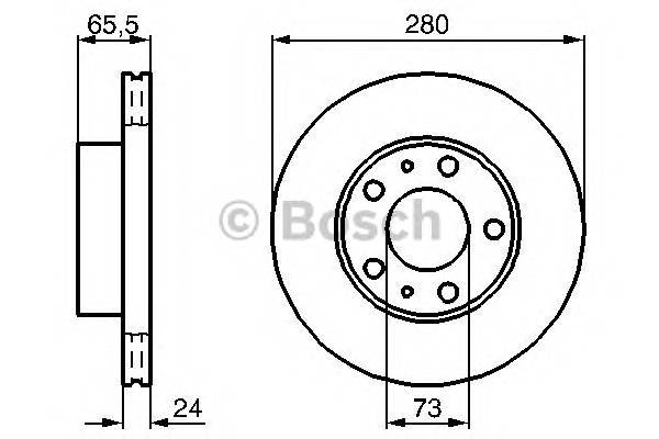 BOSCH 0 986 478 434 Тормозной диск