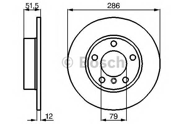 BOSCH 0 986 478 511 Тормозной диск