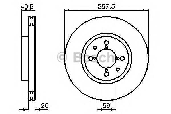 BOSCH 0 986 478 515 Гальмівний диск