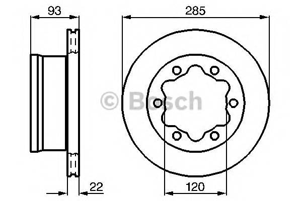 BOSCH 0 986 478 555 Гальмівний диск