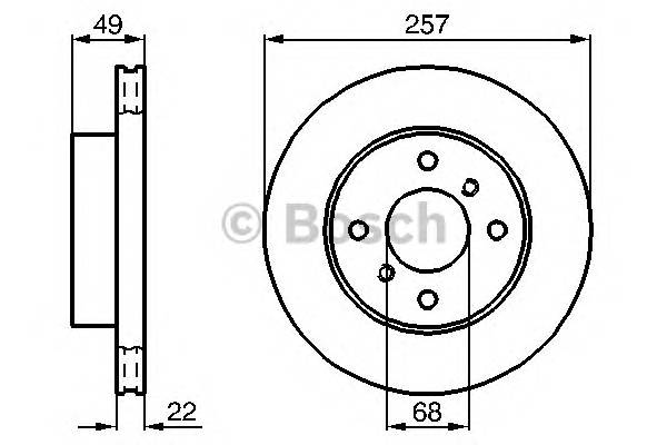 BOSCH 0 986 478 567 Гальмівний диск