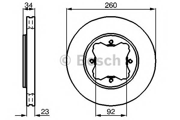 BOSCH 0 986 478 568 Тормозной диск